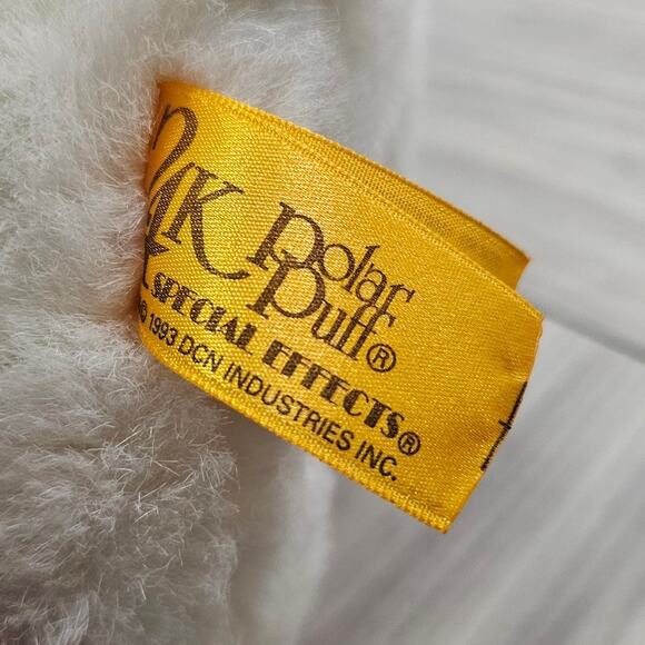 24k Polar Puff 1993 Gregory White bear Side Sitting Vintage Plush Stuffed Animal - Picture 7 of 8